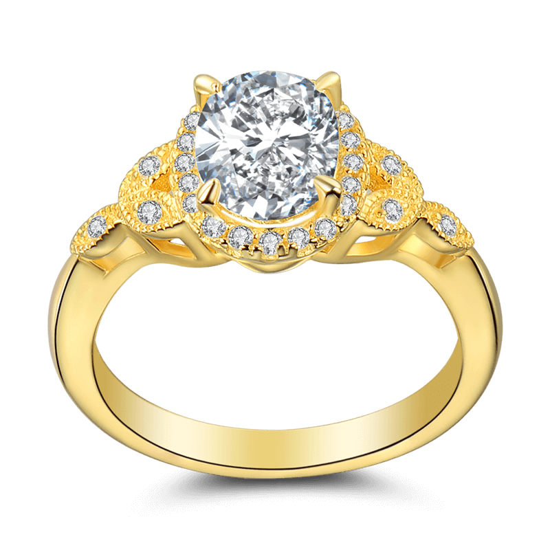 Anillo Mujer Free To Love Plata De Ley 925 Chapada En Oro De 14K