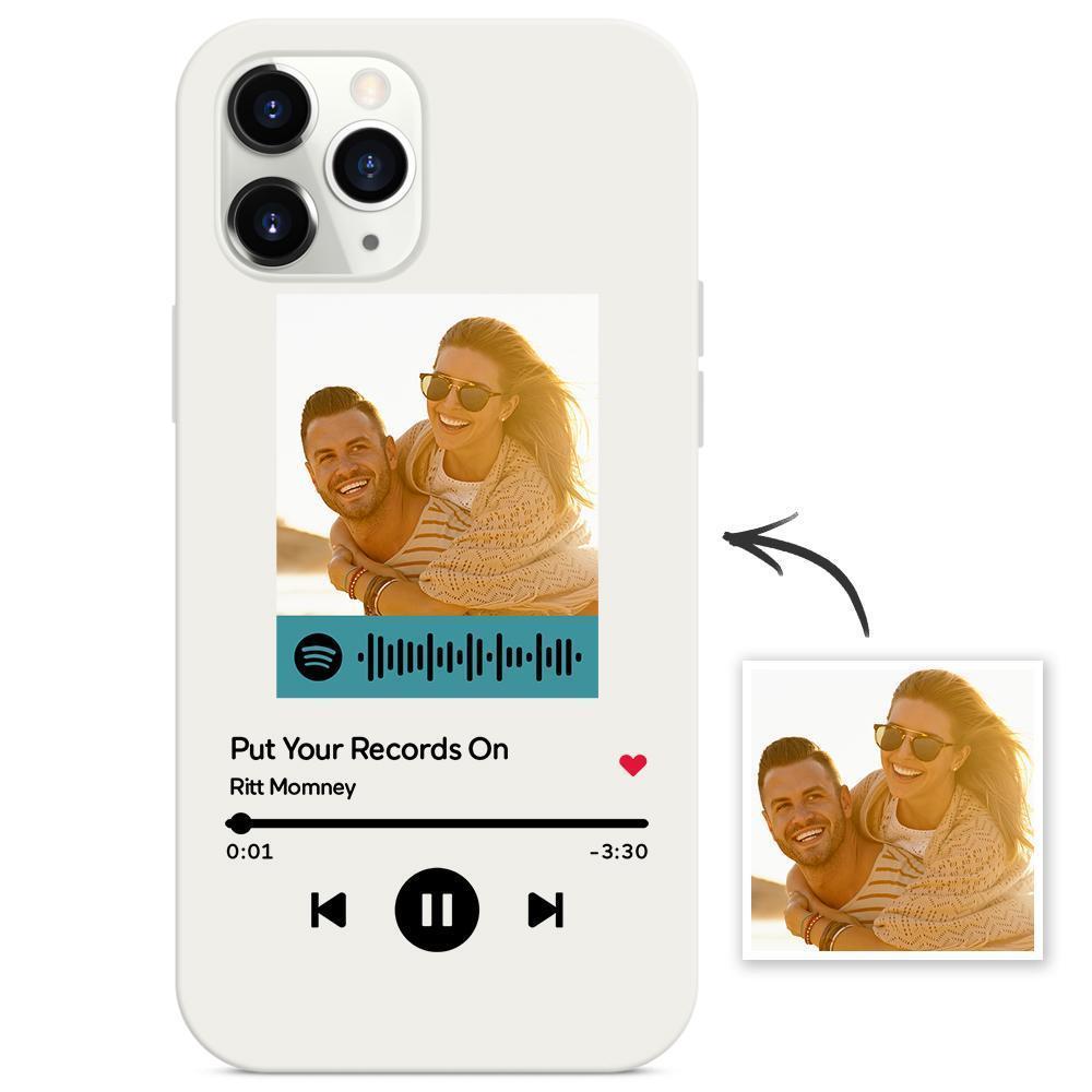 Código Spotify Personalizado Para Iphone Funda Silicona Transparente Protección Regalos Creativos
