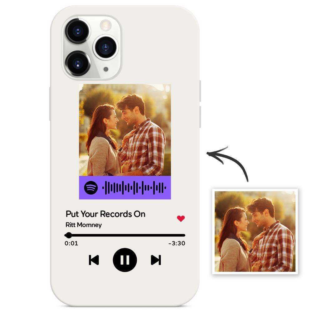 Código Spotify Personalizado Funda Iphone Música Transparente Protección Regalos De Silicona