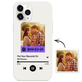 Código Spotify Personalizado Funda Iphone Música Transparente Protección Regalos De Silicona