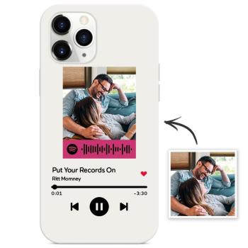 Código Spotify Personalizado Funda Iphone Transparente Protección Música Regalos Creativos Conmemorativos