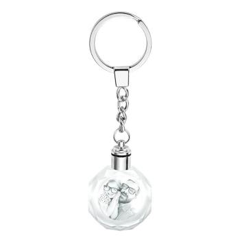 Custom Photo Crystal Keychain Couple's Gifts Octagon -
