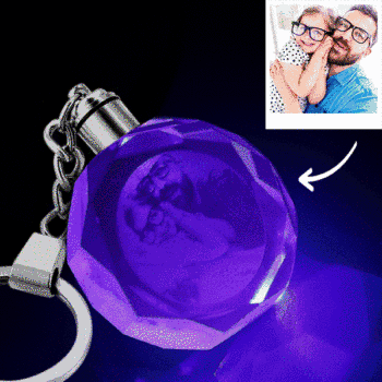 Photo Crystal Keychain Unique Gifts -