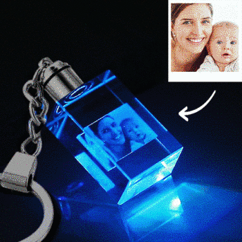 Photo Crystal Keychain Unique Gifts -