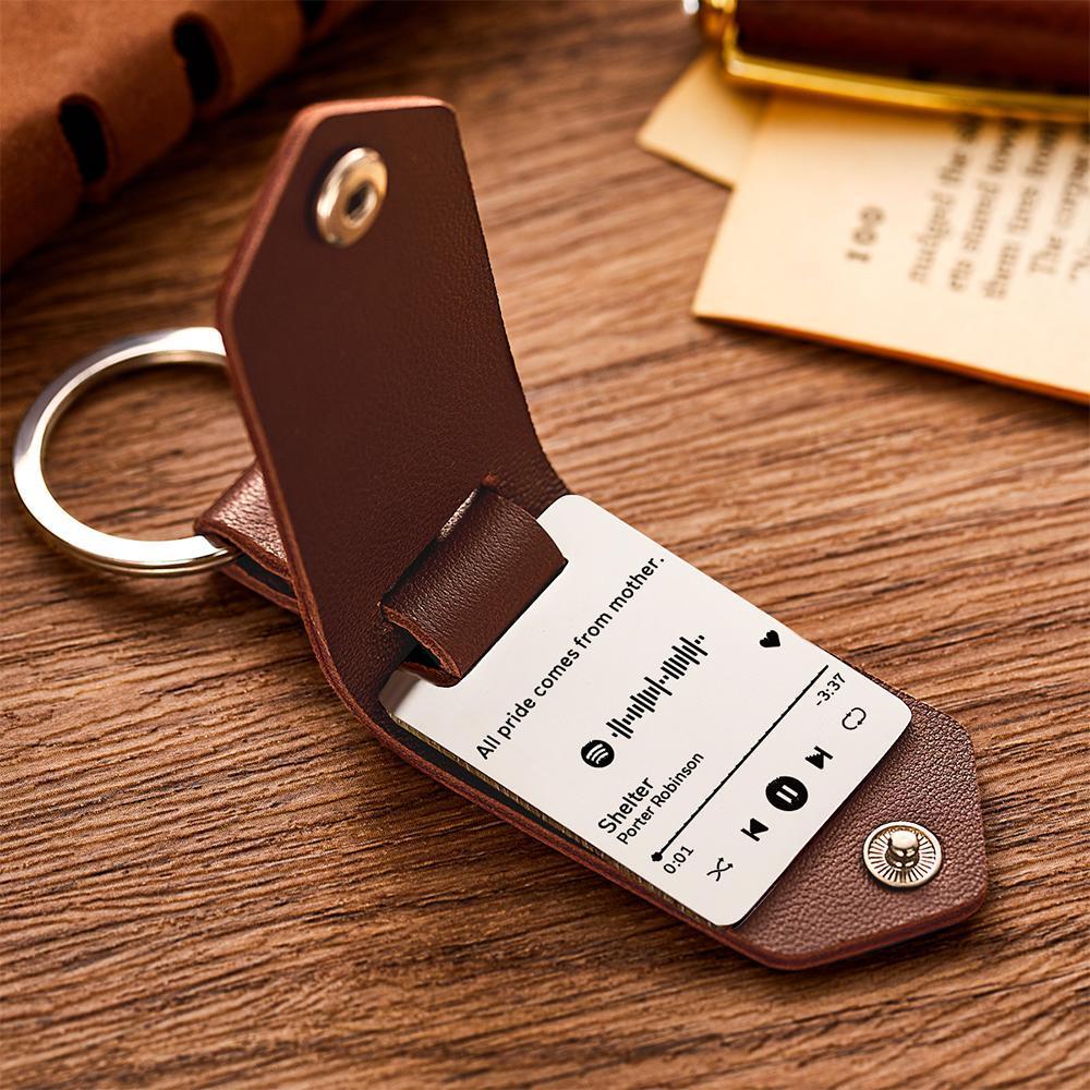 Scannable Spotify Code Heart Keychain, Custom Music Song Keychains -