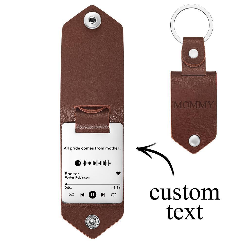 Scannable Spotify Code Heart Keychain, Custom Music Song Keychains -