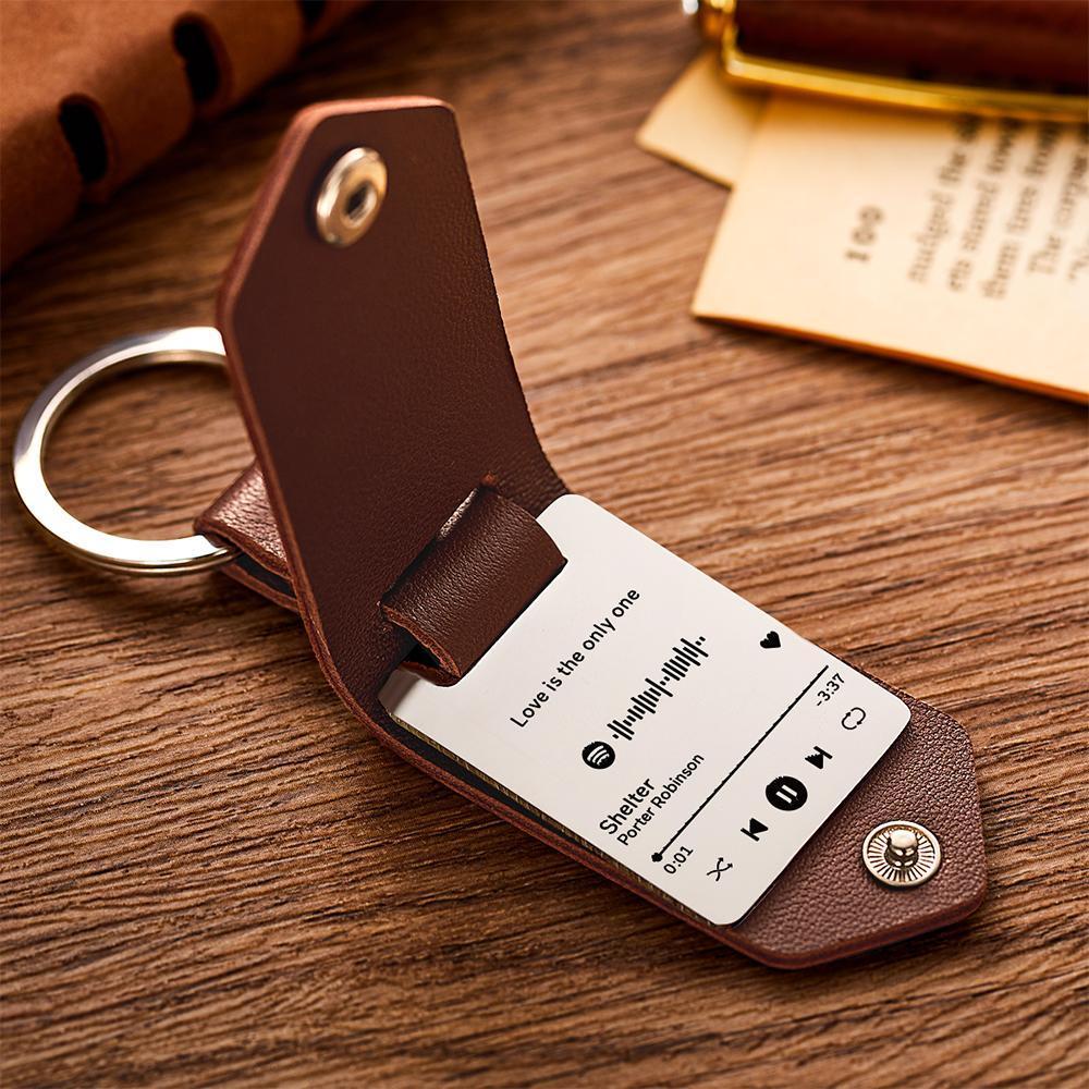 Scannable Spotify Code Heart Keychain, Custom Music Song Keychains -