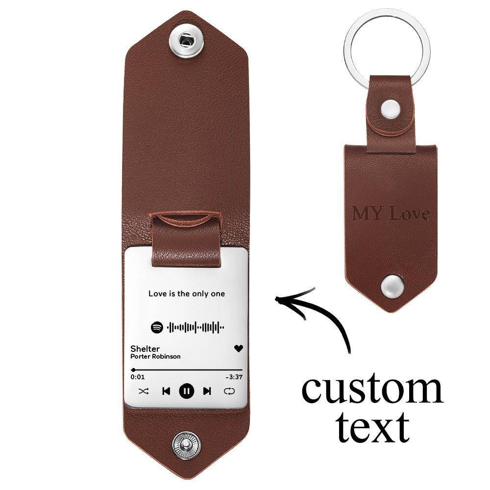 Scannable Spotify Code Heart Keychain, Custom Music Song Keychains -