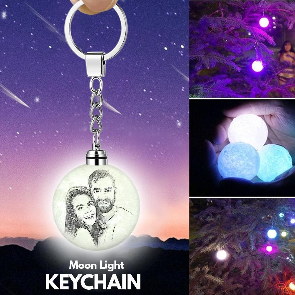 Custom Photo Keychains Crystal Keychain for Couples -