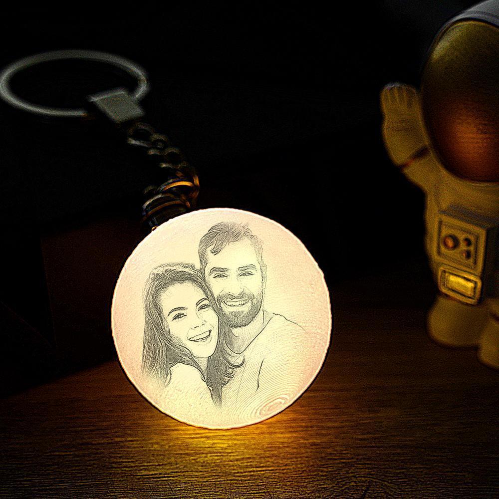Custom Photo Keychains Crystal Keychain for Couples -