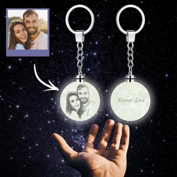 Custom Photo Keychains Crystal Keychain for Couples -