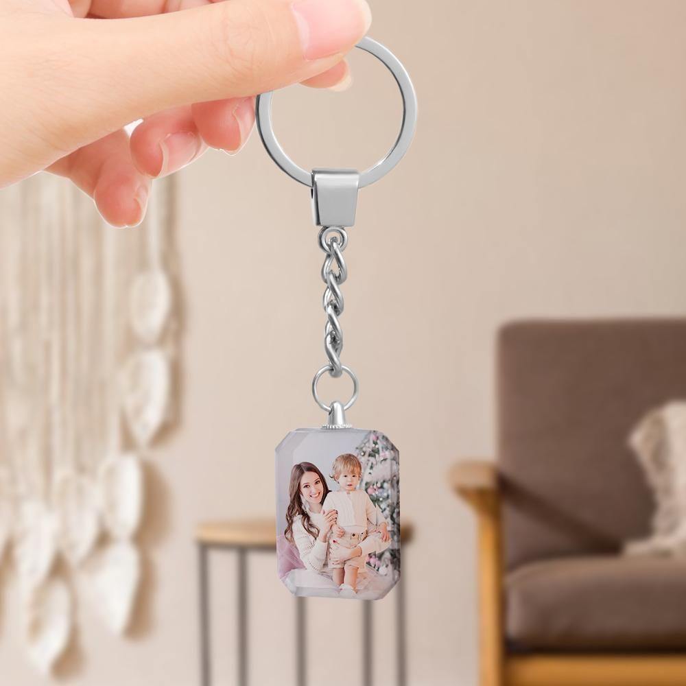 Custom Photo Keychain Crystal Keychain Mother's Gifts -