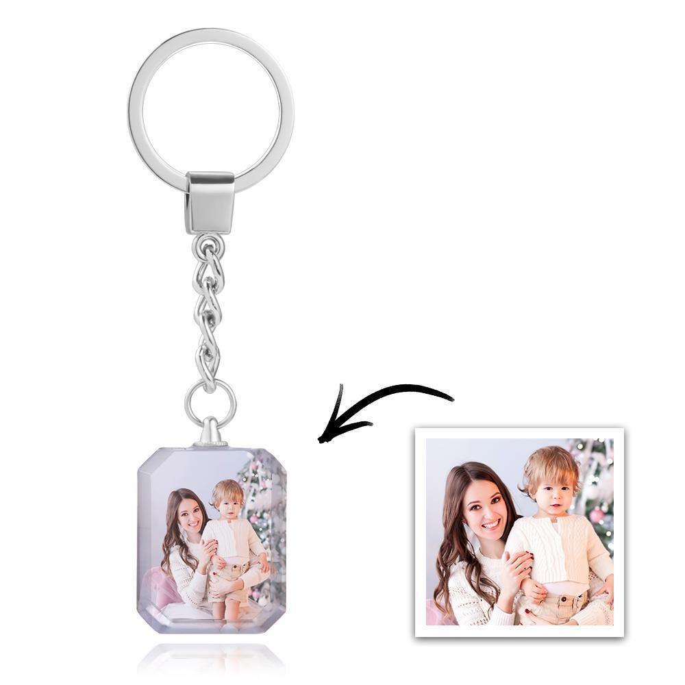 Custom Photo Keychain Crystal Keychain Mother's Gifts -