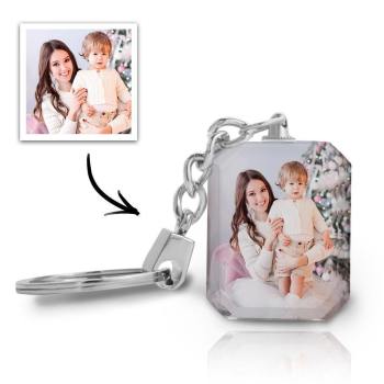 Custom Photo Keychain Crystal Keychain Mother's Gifts -