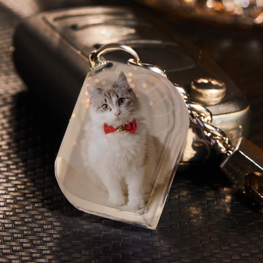 Photo Keychain Crystal Keychain Love my Pets -