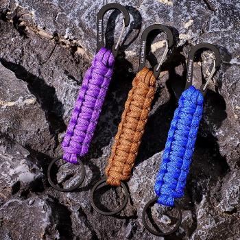 Llavero Grabado Con Mosquetón Llavero Trenzado Creativo De Paracord Para Hombres - TuNombrecollar