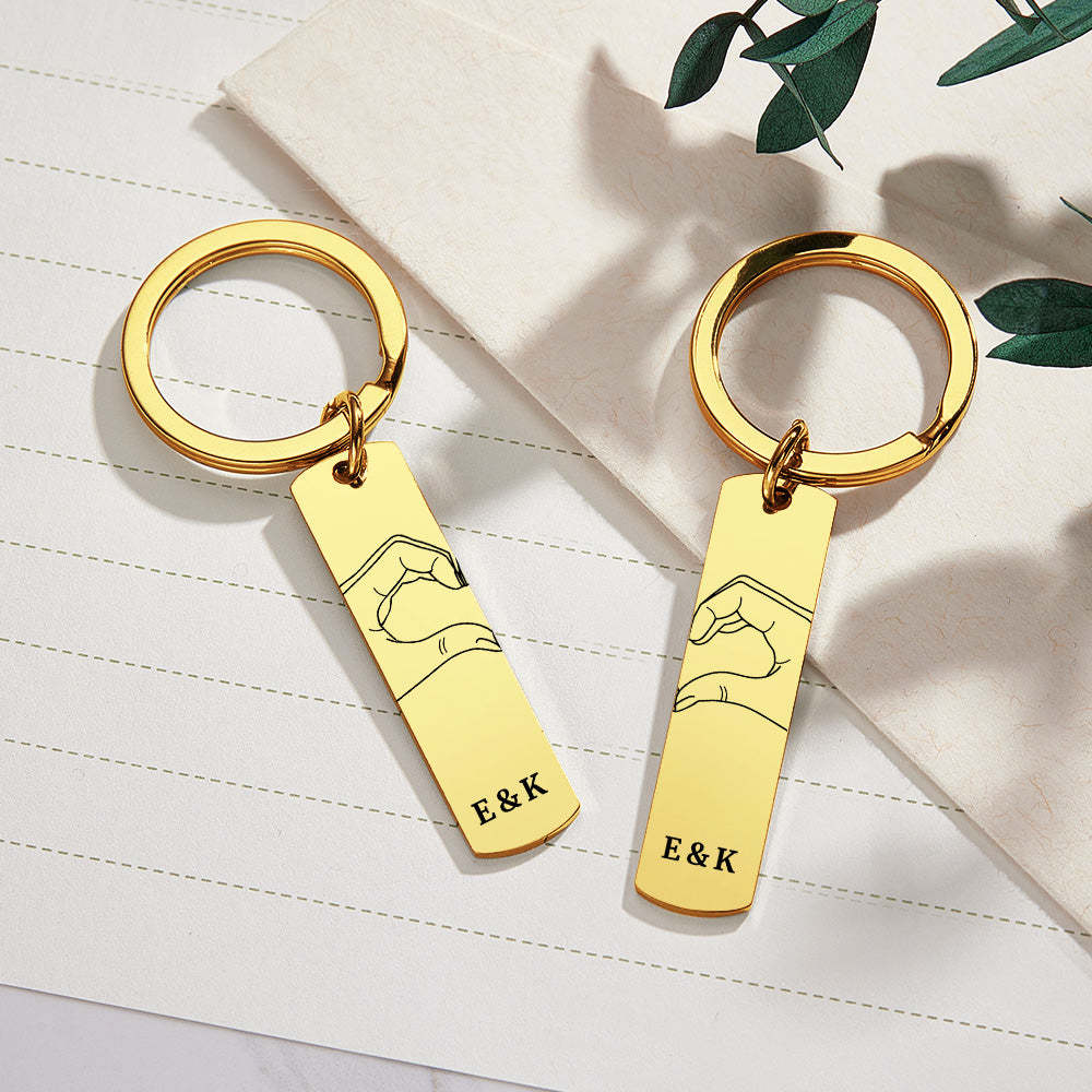 Llavero Personalizado Con Código De Spotify Escaneable Con Dos Manos Y Un Corazón, Llaveros De Canciones Musicales Personalizadas, Regalo Del Día De San Valentín Para Amantes - TuNombrecollar