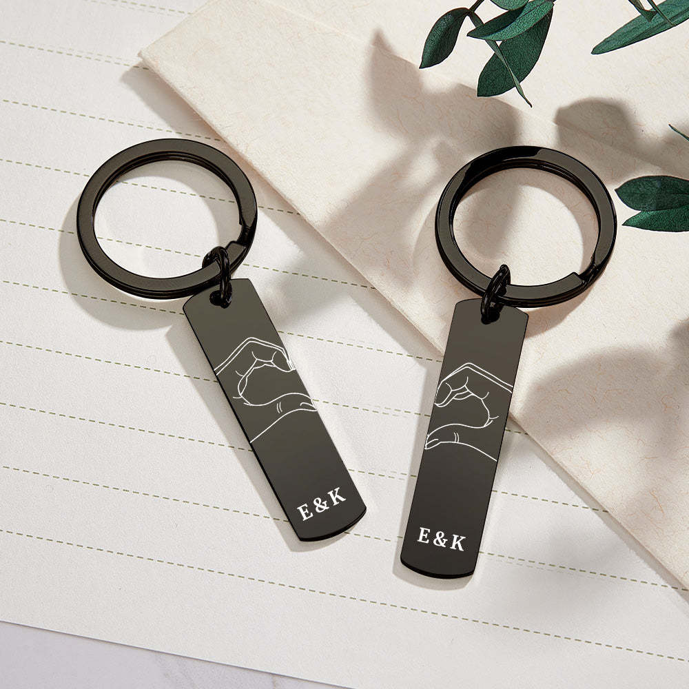 Llavero Personalizado Con Código De Spotify Escaneable Con Dos Manos Y Un Corazón, Llaveros De Canciones Musicales Personalizadas, Regalo Del Día De San Valentín Para Amantes - TuNombrecollar