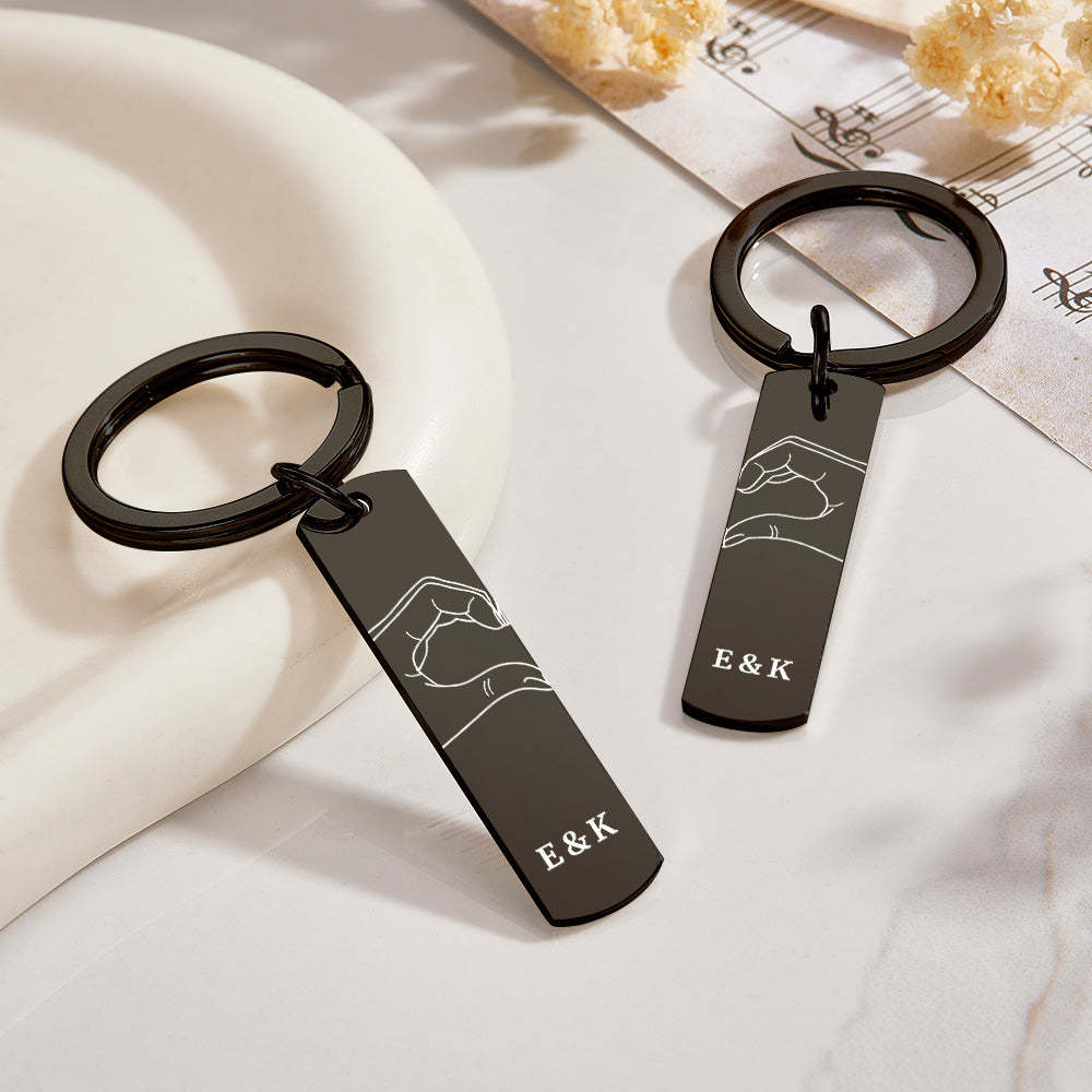 Llavero Personalizado Con Código De Spotify Escaneable Con Dos Manos Y Un Corazón, Llaveros De Canciones Musicales Personalizadas, Regalo Del Día De San Valentín Para Amantes - TuNombrecollar