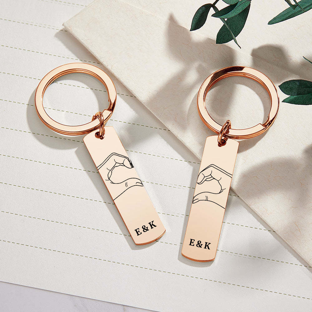 Llavero Personalizado Con Código De Spotify Escaneable Con Dos Manos Y Un Corazón, Llaveros De Canciones Musicales Personalizadas, Regalo Del Día De San Valentín Para Amantes - TuNombrecollar