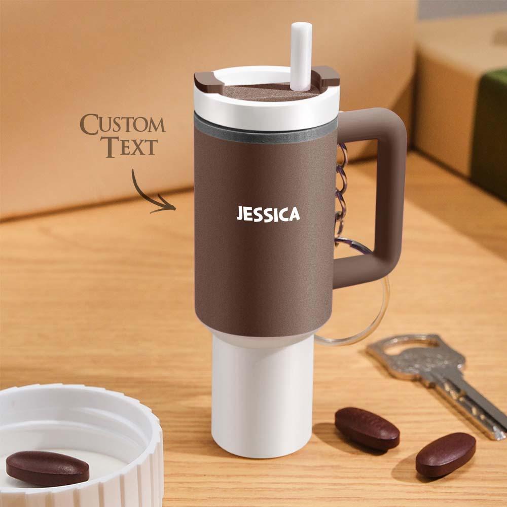 Llaveros De Vaso En Miniatura Con Pastillero Portátil Con Nombre Personalizado - TuNombrecollar
