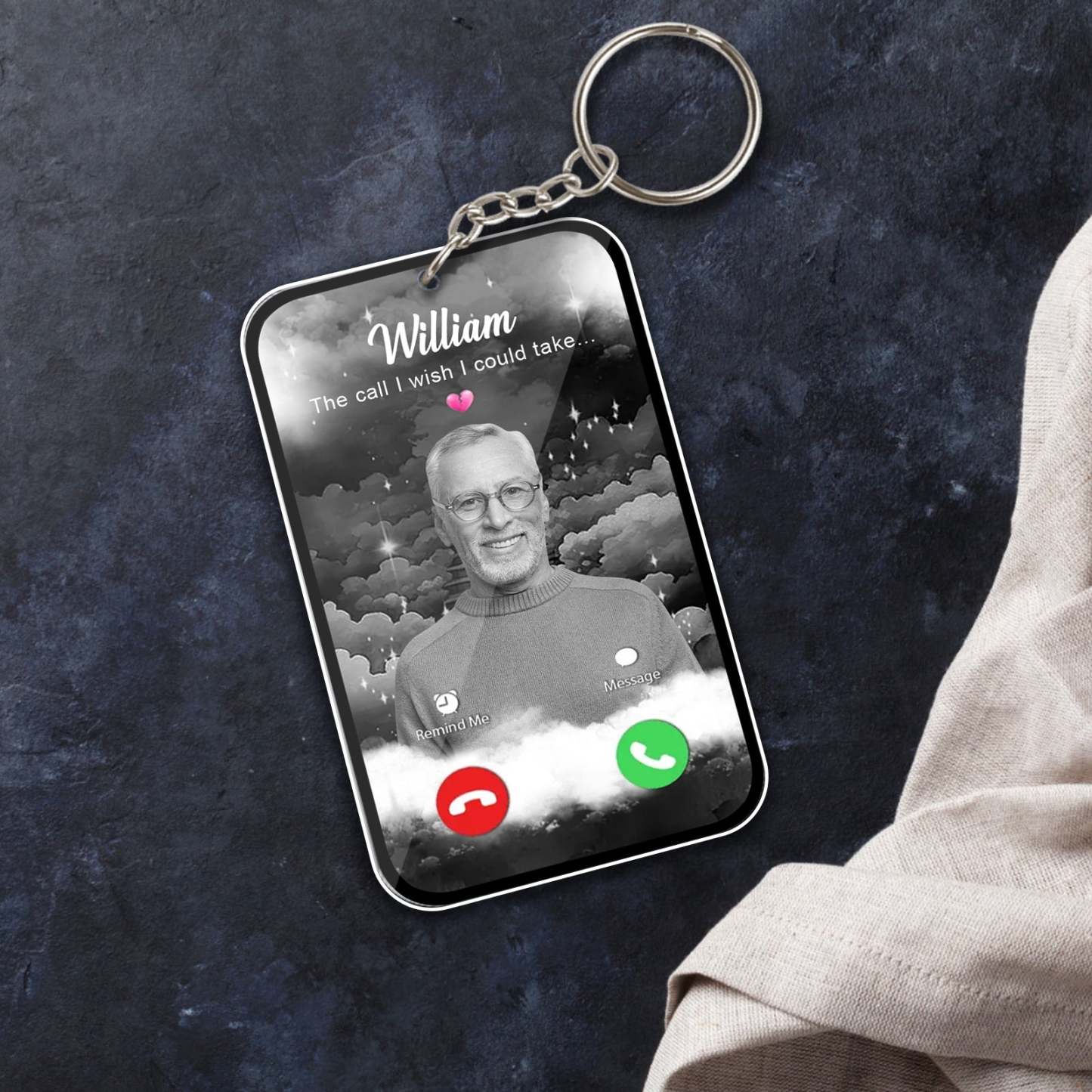 Familia - La Llamada Que Desearía Poder Atender - Llavero Acrílico Personalizado - TuNombrecollar