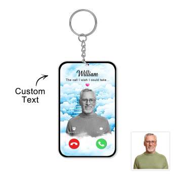 Familia - La Llamada Que Desearía Poder Atender - Llavero Acrílico Personalizado - TuNombrecollar
