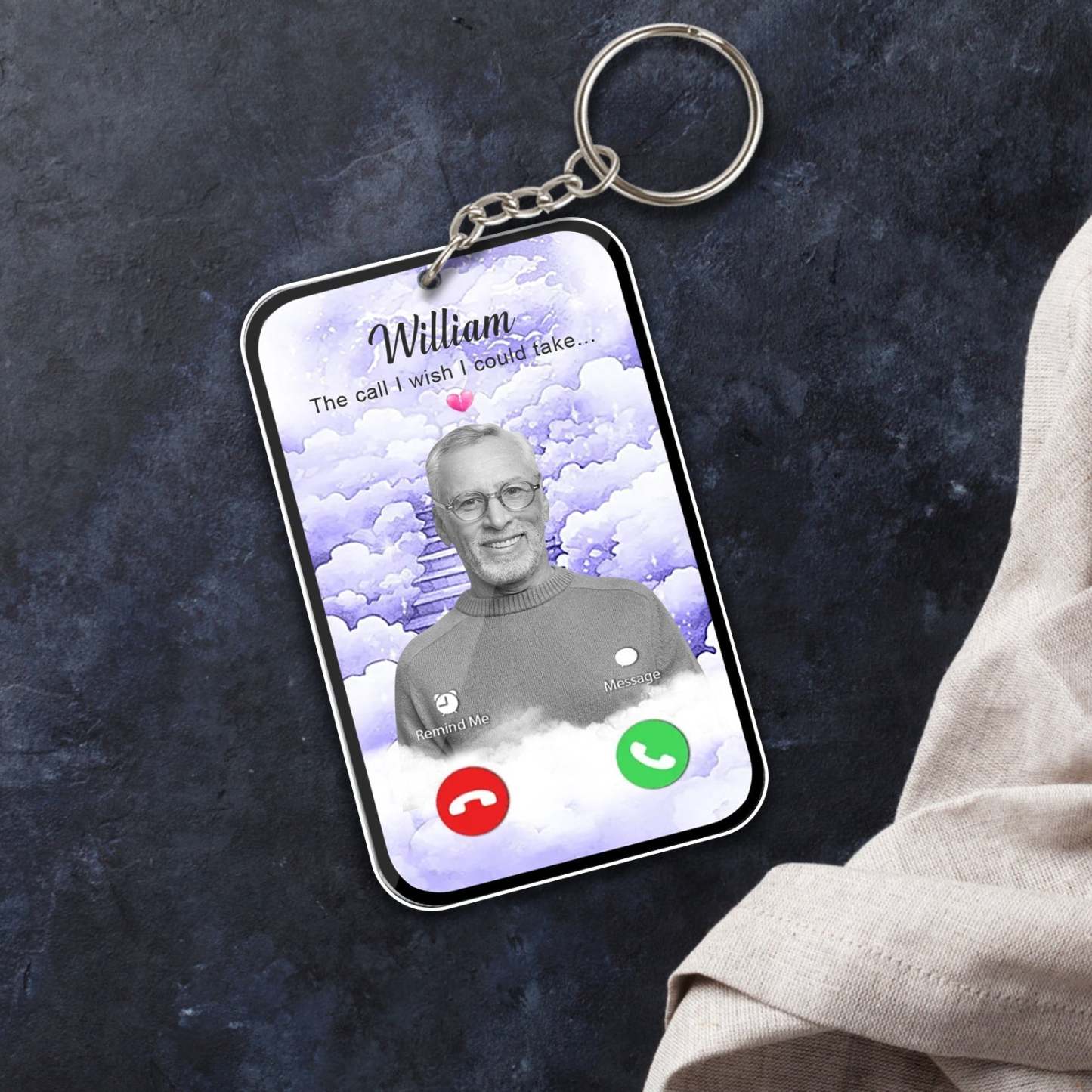 Familia - La Llamada Que Desearía Poder Atender - Llavero Acrílico Personalizado - TuNombrecollar