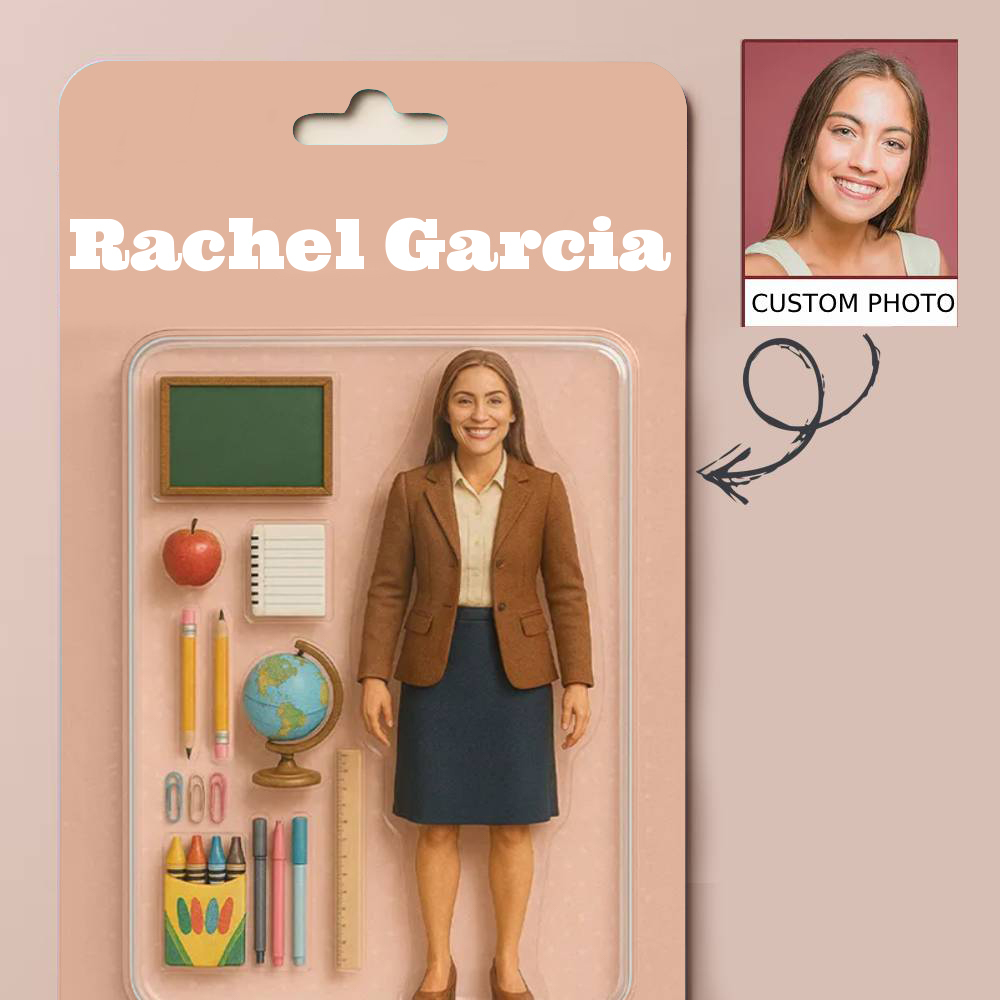 Producto 2d Con Efecto Impreso En 3d, Paquete De Figuras De Acción Personalizadas, Embalaje Estilo Caja De Juguetes, Regalo Artístico, Colgador De Coche Acrílico Personalizado, Regalo Para Papá - 