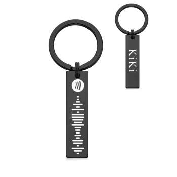 Llavero Con Código De Spotify Escaneable, Llaveros De Canciones Musicales Grabados Personalizados, Regalo Divertido Negro Para Ella - TuNombrecollar