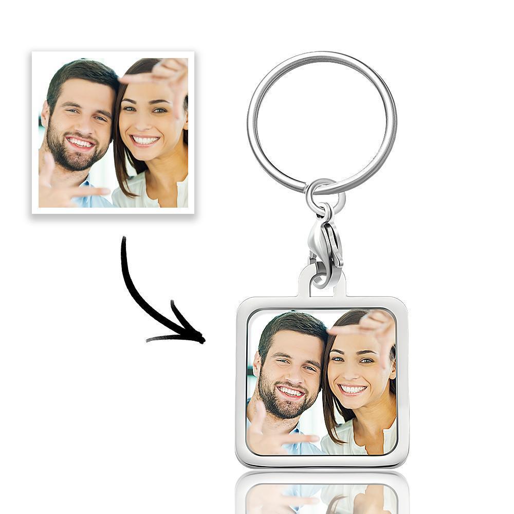 Custom Photo Keychains Crystal Keychain for Couples -
