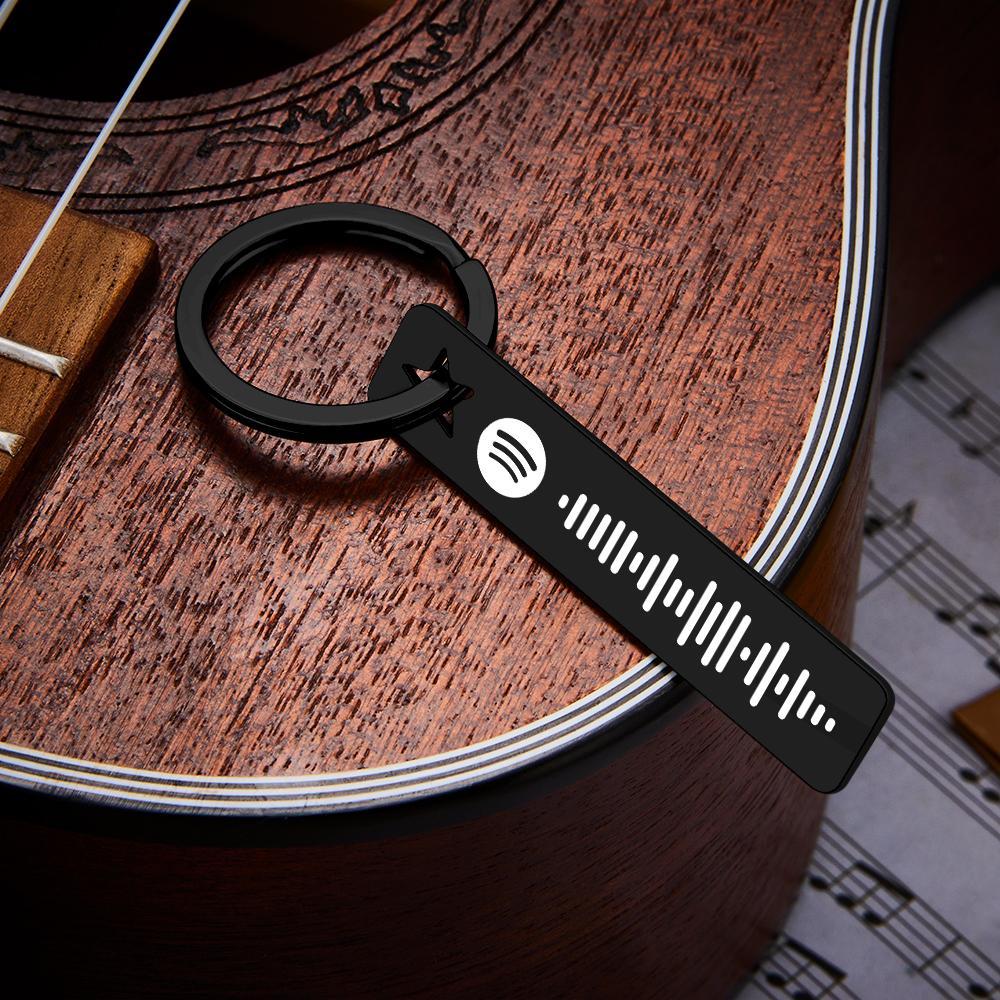 Llavero De Código Escaneable De Música Personalizado Llavero De Metal Personalizado De Spotify - TuNombrecollar