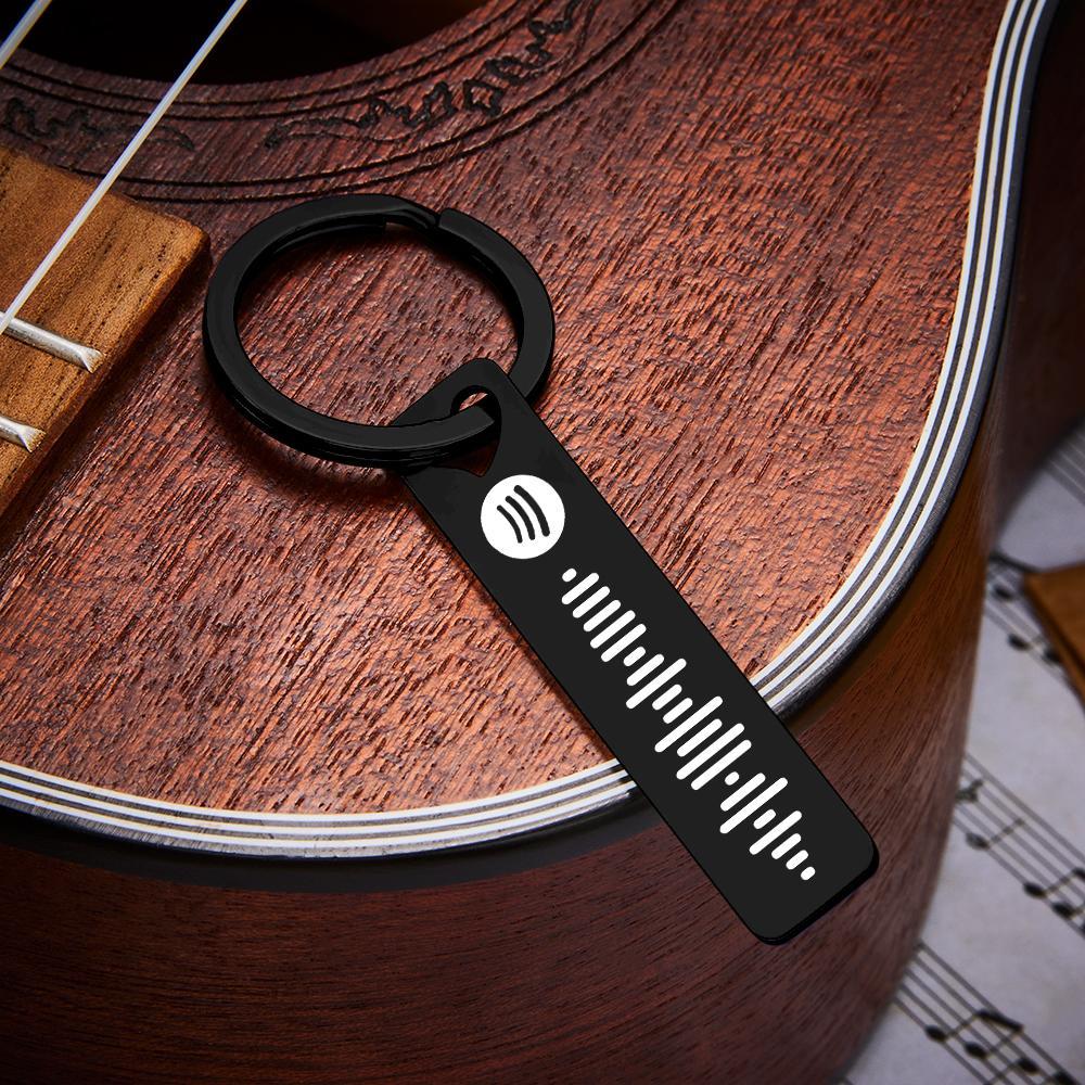 Llavero De Código Escaneable De Música Personalizado Llavero De Metal Personalizado De Spotify - TuNombrecollar