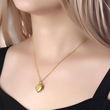 Collar Portafotos Con Impresión De Estrellas Ba?Ado En Oro De 14K