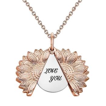 Collar de girasoles grabado personalizado para regalar a alguien