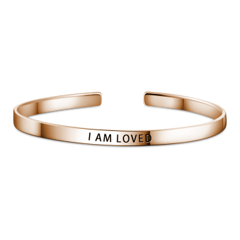 I Am Loved Brazalete Cobre Chapado En Oro Rosa