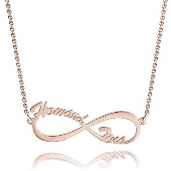 Infinity Name Necklace Rose Gold Plated - yournamencklaceuk