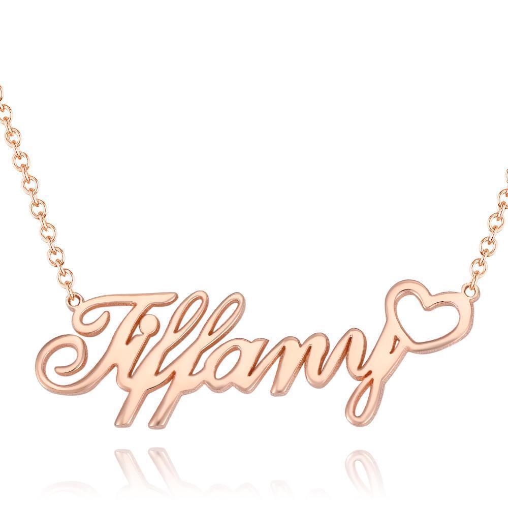 Collar Personalizado De Cobre Con Nombre Y Corazoncito, Regalo De Navidad Para Niñas - 
