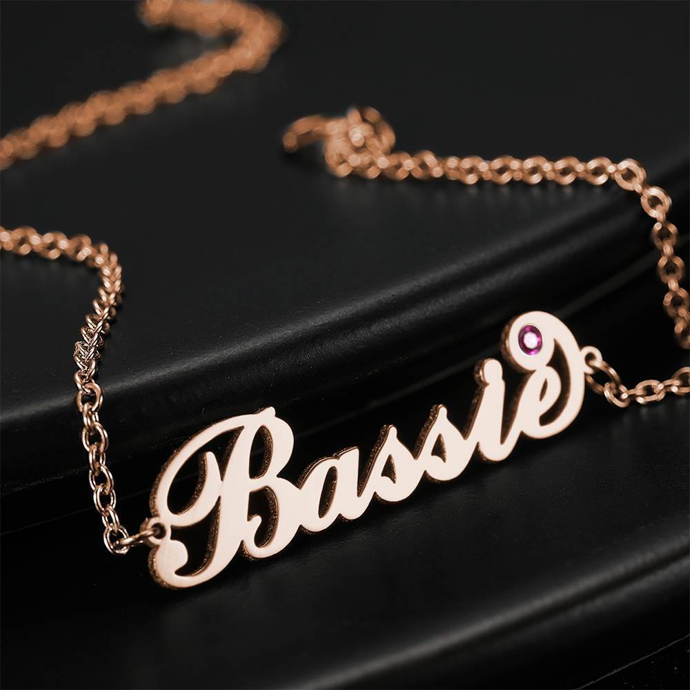 Personalized Birthday GiftName Bracelet Rose Gold