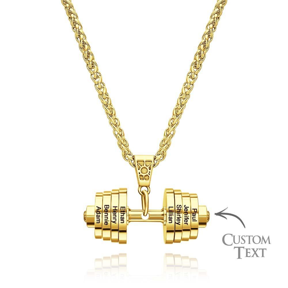 Collar Personalizado Con Dije De Mancuernas Para Papá, Colgante De Moda, Regalo Del Día Del Padre - TuNombrecollar