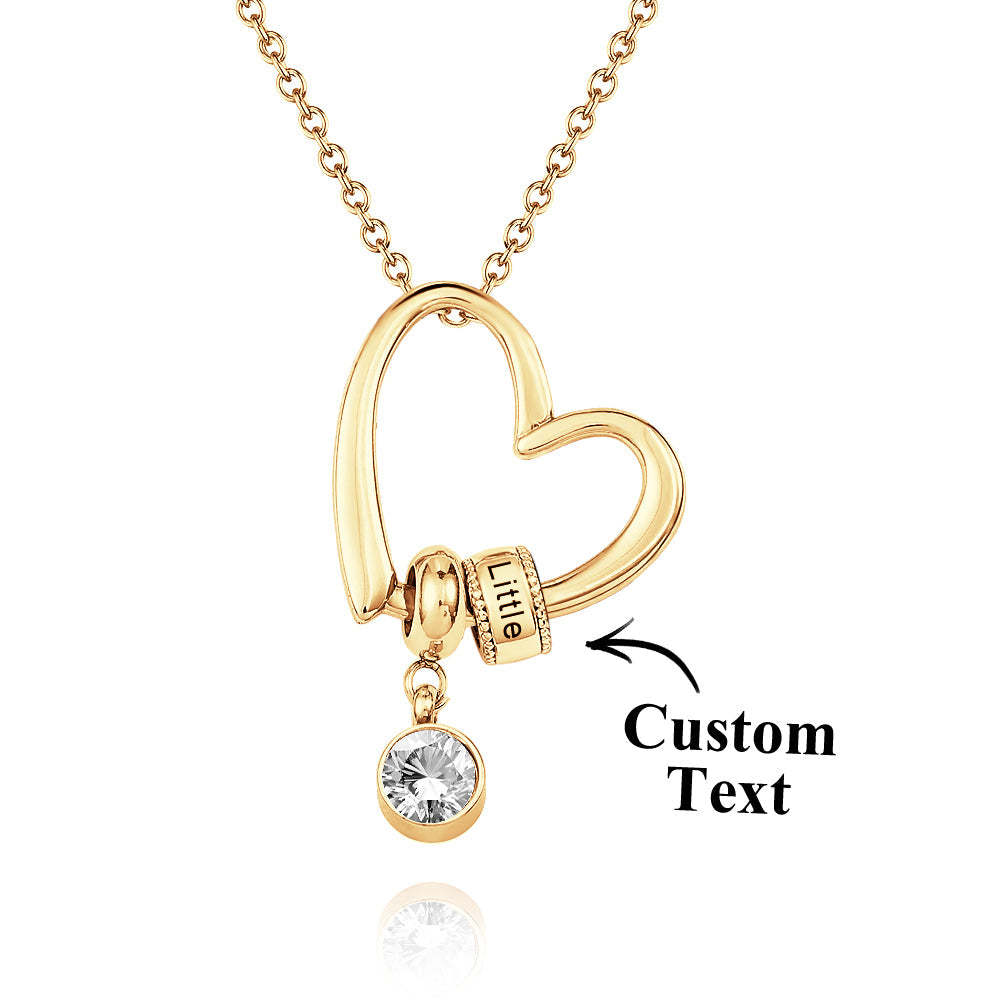 Collar De Corazón Encantador Grabado Personalizado, Regalo De Amor Conmemorativo Creativo - TuNombrecollar