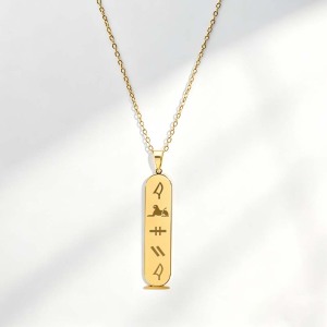 Collar Personalizado Con Cartucho De Jeroglíficos Egipcios, Regalo De Joyería Con Nombre Antiguo Personalizado Para Ella - 