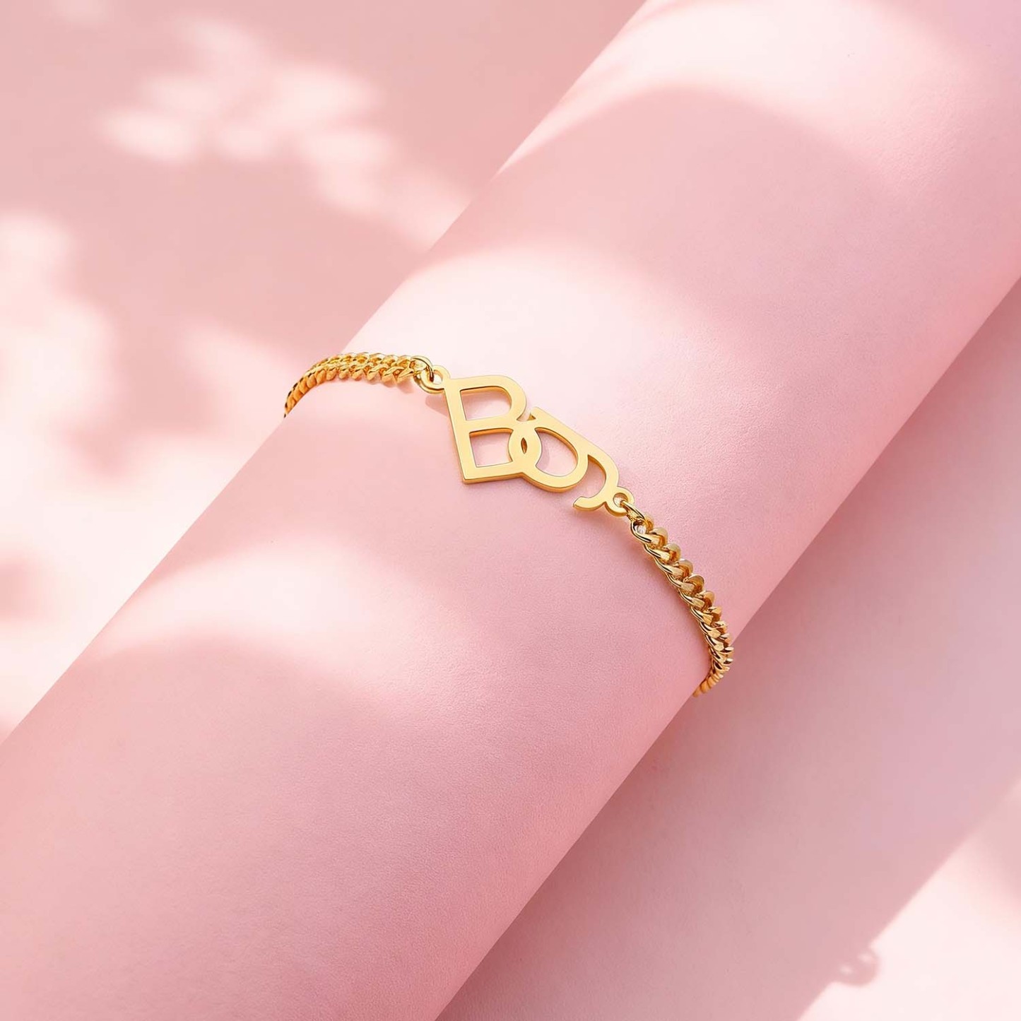 Pulsera Personalizada Con Iniciales Entrelazadas, Pulsera De Cadena De Eslabones Personalizada Con Dos Iniciales, Pulsera De Pareja Con Letras Entrelazadas, Regalos De Relación Para Ella. - 