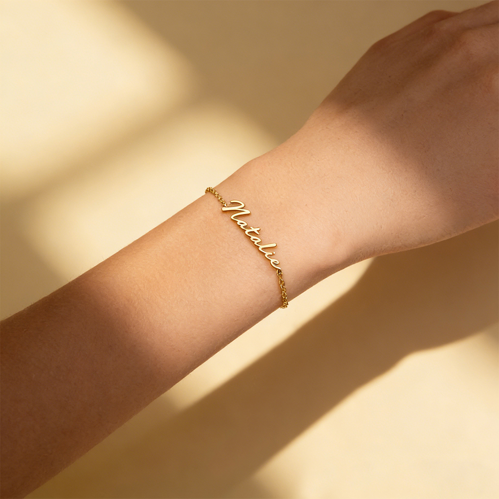 Pulsera Personalizada Con Nombre Pequeño, Delicada Joyería Con Nombre Personalizado, Pulsera Con Nombre En Escritura Delicada Hecha A Mano, Regalo Minimalista Con Nombre Personalizado Para Ella - 