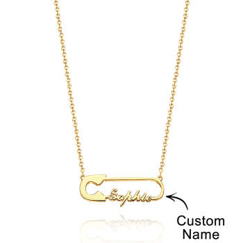 Collar De Cadena Con Nombre Personalizado Collar Con Clip Collar Con Nombre Personalizado - TuNombrecollar