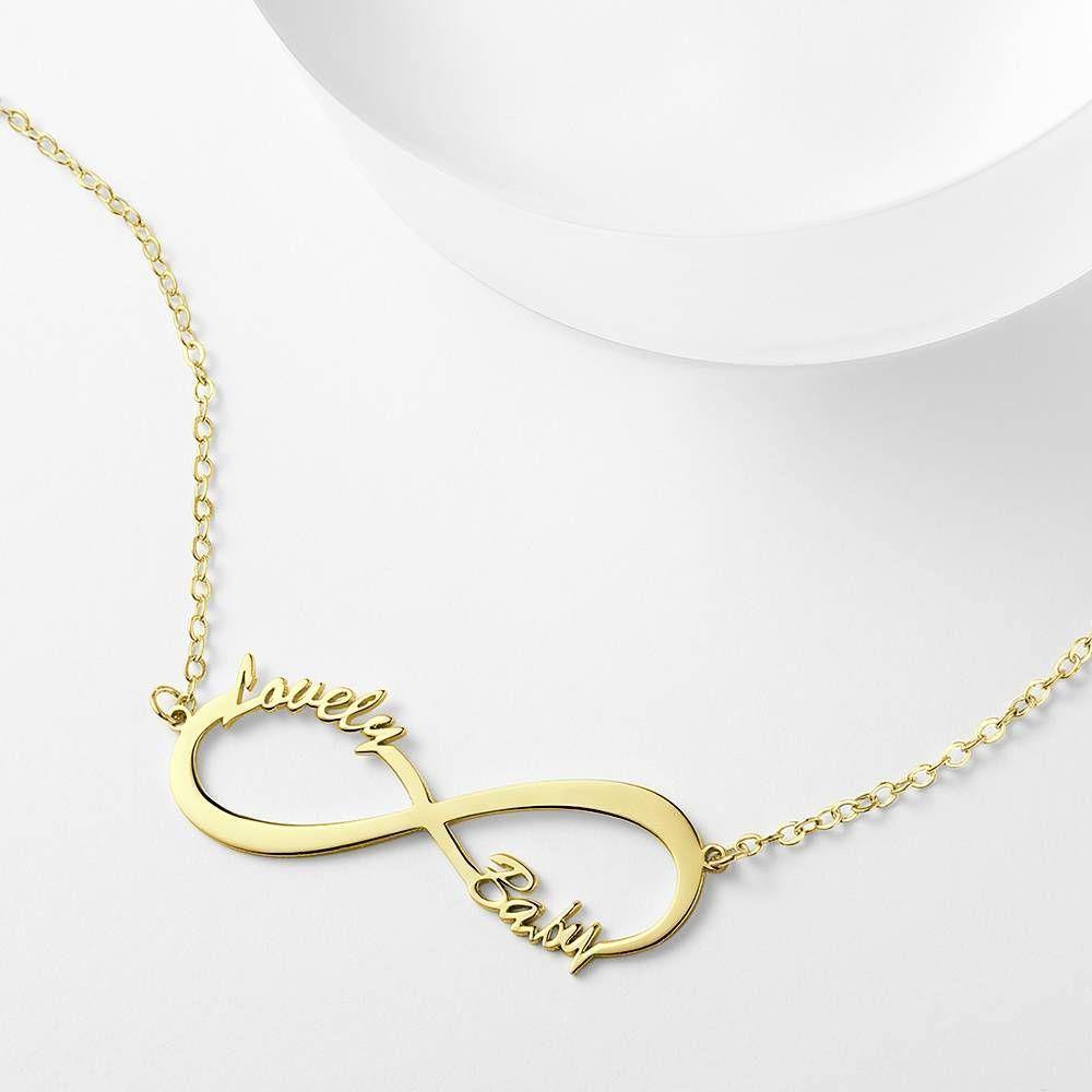 Children's Infinity Name Necklace 14K Gold Plated - yournamencklaceuk