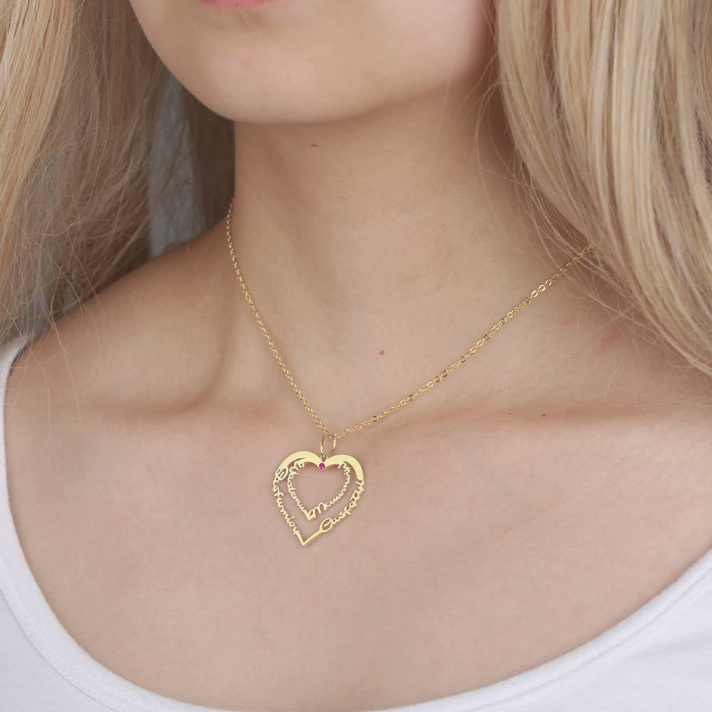 Custom Birthstone Name Necklace, Unique Gift 14K Gold Plated - Golden - yournamencklaceuk