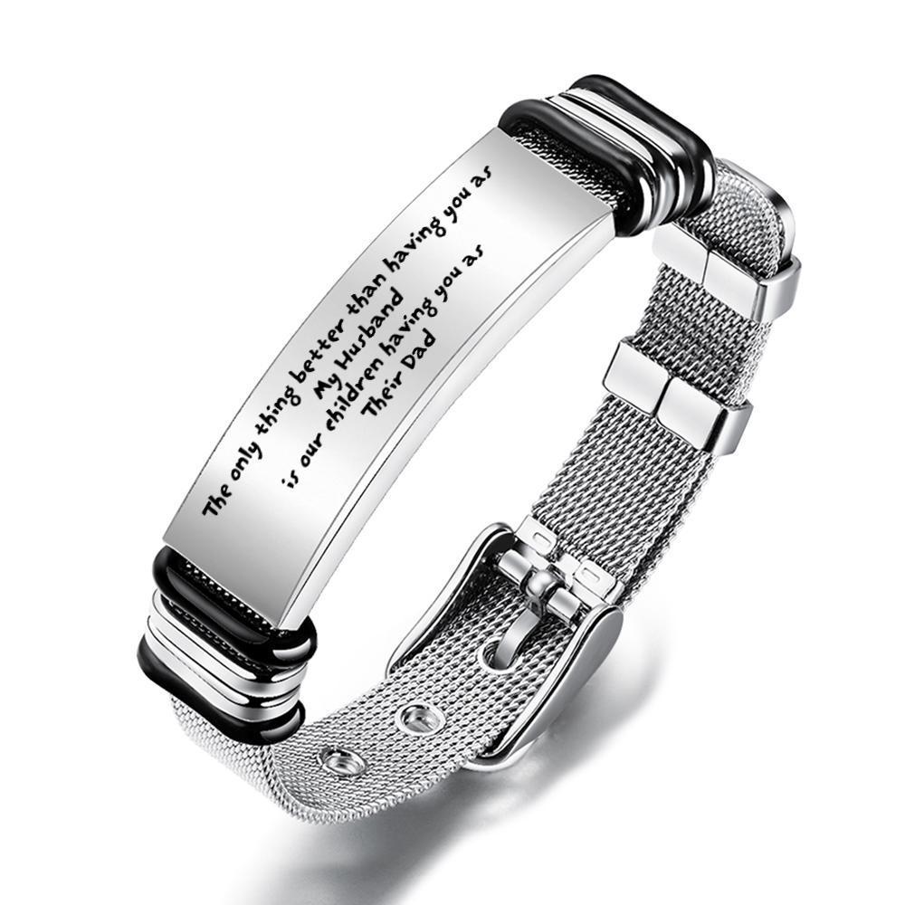 To My Husband Pulsera Pulsera Grabada Pulsera De Hombre Regalos De Boda