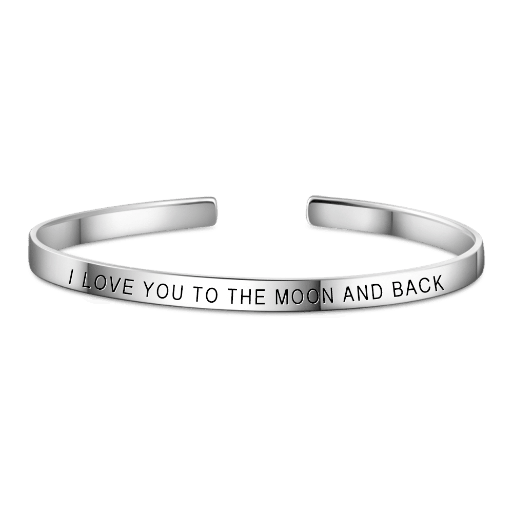 Never Give Up Brazalete De Cobre Chapado En Platino