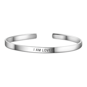 I Am Loved Brazalete Cobre Chapado En Platino